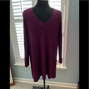 Lane Bryant Womens tunic top wine color